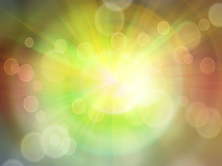 Soft and blurred colorful of swirling with bokeh and ray action background