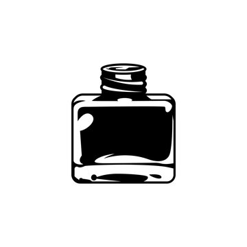 Vintage inkwell or ink bottle concept