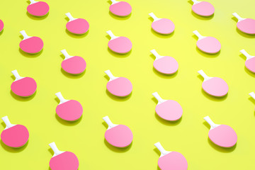 Vivid colorful 3d rendering table tennis background.