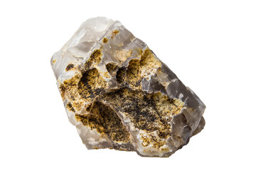 Semi-precious stones and minerals on a white background