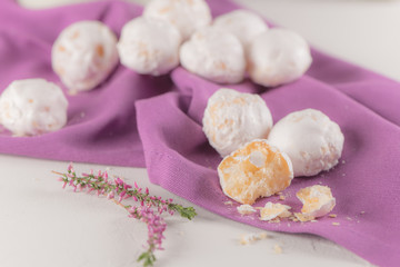 Traditional portuguese sweets beijinhos