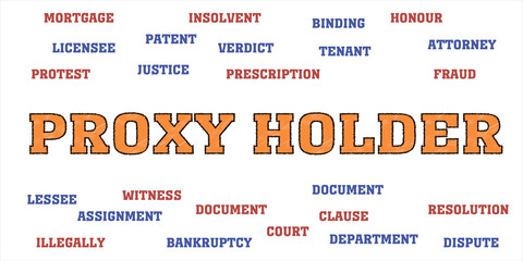 proxy holder Words and tags cloud