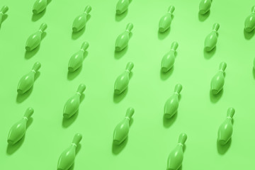 Vivid colorful 3d rendering bowling background.