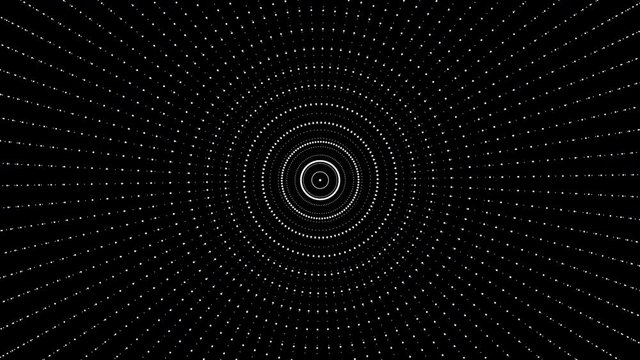 Infinity Space Dots 8 -Ripple Counterclockwise-Black and Gold -Motion Graphic - 20sec Seamless Loop -4K UHD 3840-2160
