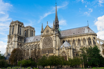 Notre Dame cathedral church landmark at Paris, France