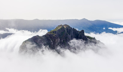 Berg im Nebel Madeira
