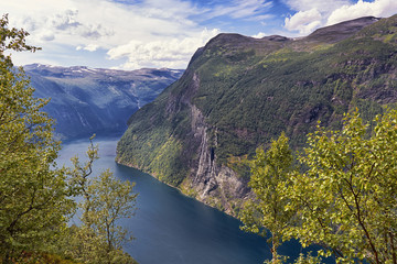 7 Schwestern Wasserfall am Geiranger Fjord in Norwegen