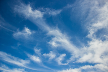 nature scenery landscape colorful contrast blue sky with clouds, copy space