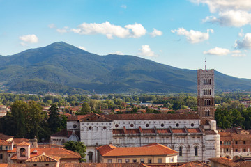 Fototapeta premium panoramic view of lucca italy