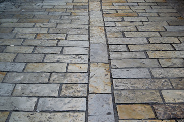 Ancient stone blocks of the old town.