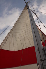 Fototapeta premium white sail against the sky