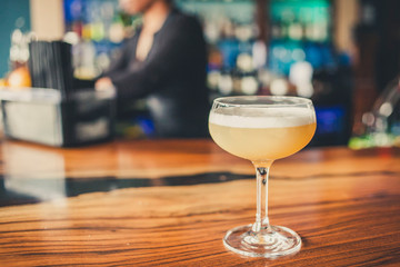 Cocktail Drink on Bar Top