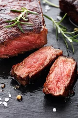 Fototapete Steakhouse Barbecue Rib Eye Steak oder Rumpsteak - Dry Aged Wagyu Entrecote Steak