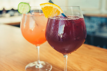 Cocktails Drinks on Bar Top