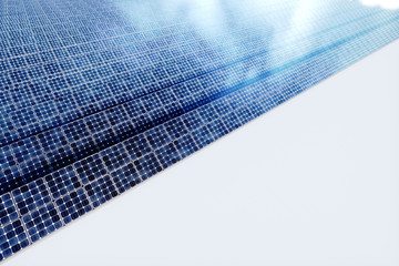 Solar panels on the white background,3d illustration.The concept of renewable energy and new energy.