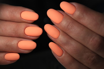 glamorous manicure design on trendy textural background