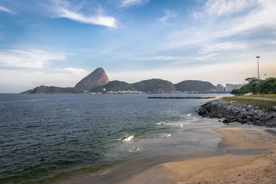 Marina da Gloria Beach and Sugar Loaf Mountain on background - Rio de Janeiro, Brazil