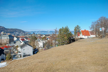 Fototapeta na wymiar Kristiansten Festning, fortress overlooking the city 
