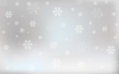 Naklejka na ściany i meble Christmas snow background. Falling snowflakes. Vector illustration.