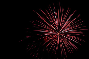 Obraz premium Red Fireworks