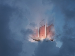 Sky sailboat