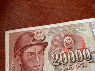 Alter Geldschein - Jugoslawische Dinare -
Vorderseite