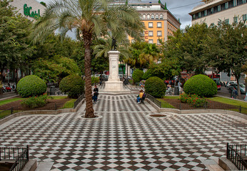Fototapeta premium The Plaza del Duque de la Victoria in Seville, Spain