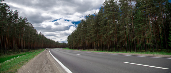 Naklejka premium the road leads into the distance