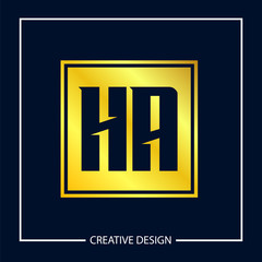 Initial Letter HA Logo Template Design