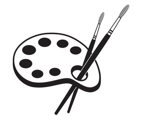 vector wooden art palette