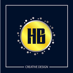 Initial Letter HB Logo Template Design