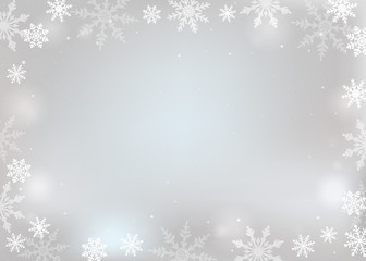 Snowflakes winter background. Vector illustration.