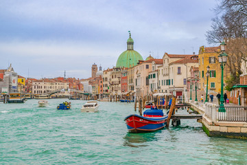 Obraz na płótnie Canvas Grand Canal Scene, Venice, Italy