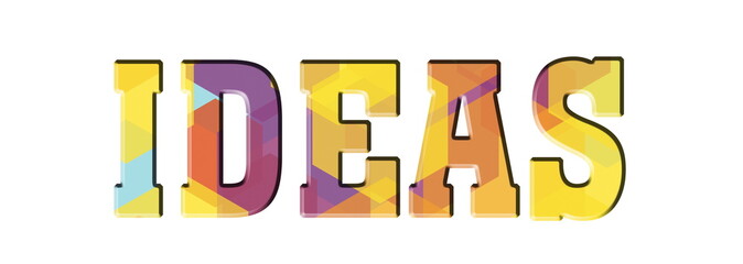 IDEAS Multicolor Rainbow letters
