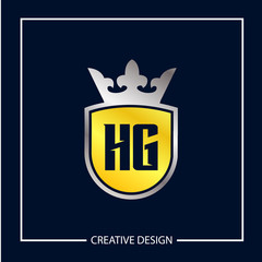 Initial Letter HG Logo Template Design
