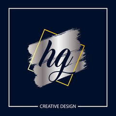 Initial Letter HG Logo Template Design