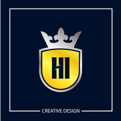 Initial Letter HI Logo Template Design