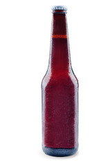Beer bottle with beer