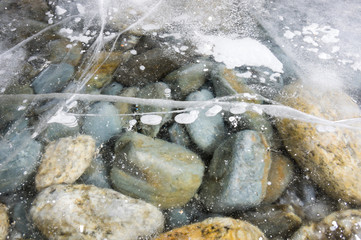 Ice of Lake Baikal