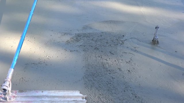 smoothing out cement