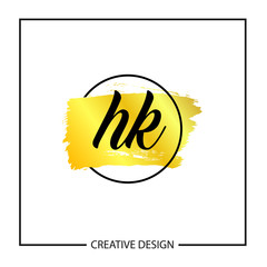 Initial Letter HK Logo Template Design