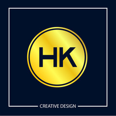 Obraz premium Initial Letter HK Logo Template Design