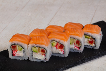 Japanese roll with salmon