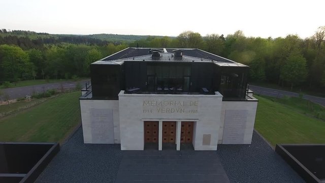 Museum memorial WW1 in Verdun France Lorraine. 1914-1918, aerial view