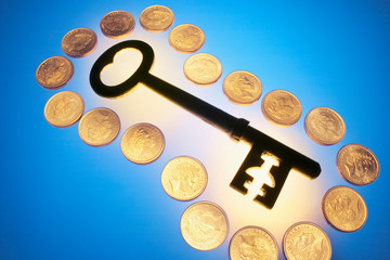 Skeleton Key and Gold Coins