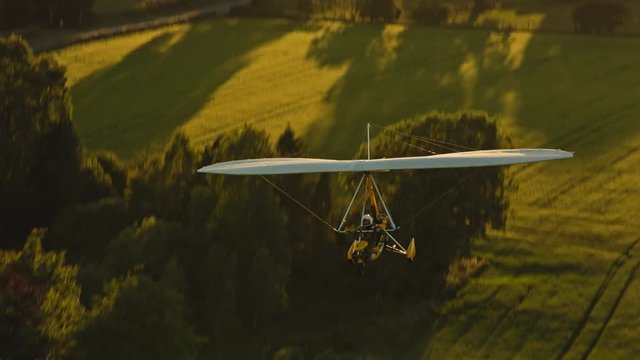 Microlight flying