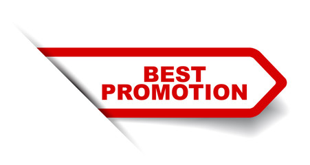 red vector banner best promotion