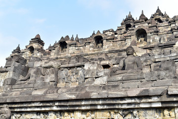 The Borobudur Temple in central Java, one of the greatest Buddhist monumental buildings in the world