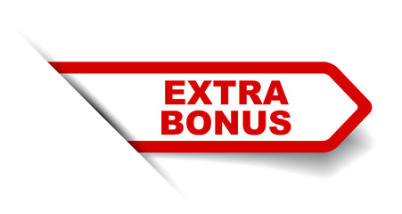 red vector banner extra bonus