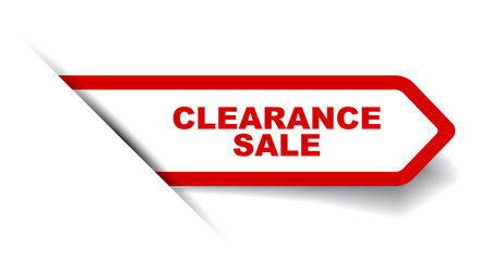 red vector banner clearance sale